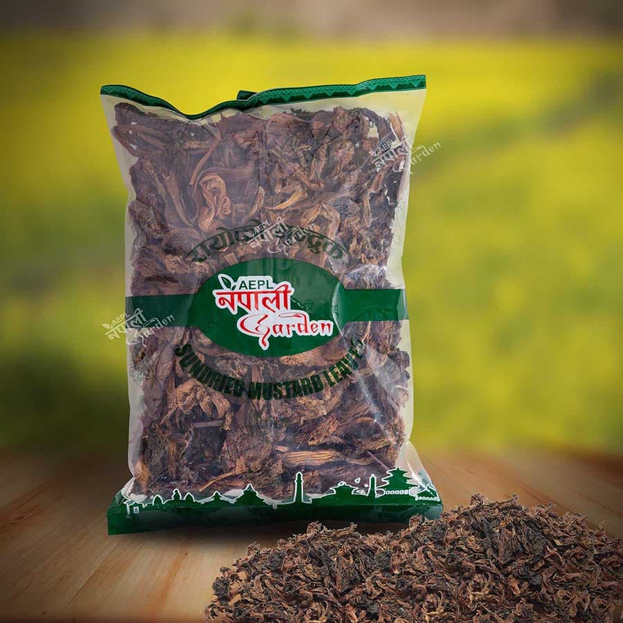 NG Sundried Mustard Leaves - Rayo Gundruk 200gm